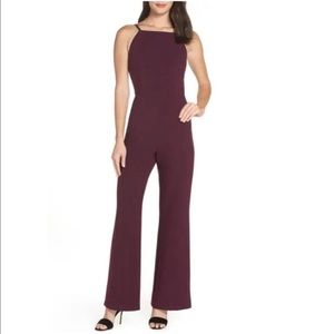 French Connection Whisper Ruth Long Jumpsuit Deepest Purple 4 NWT